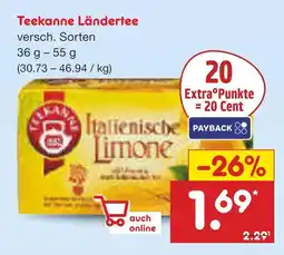 Netto Marken-Discount Teekanne ländertee Angebot