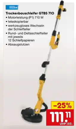 Netto Marken-Discount Trockenbauschleifer gtbs 710 Angebot