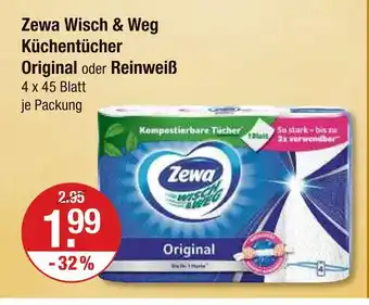 V Markt Zewa wisch & weg küchentücher original Angebot