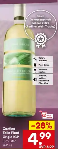 Netto Marken-Discount Cantina tollo pinot grigio igp Angebot