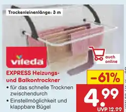 Netto Marken-Discount Vileda express heizungs- und balkontrockner Angebot