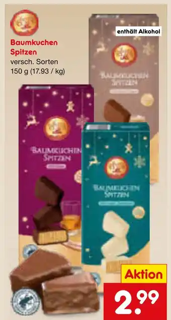 Netto Marken-Discount Baumkuchen spitzen Angebot