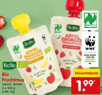 Netto Marken-Discount Biobio bio fruchtmus Angebot