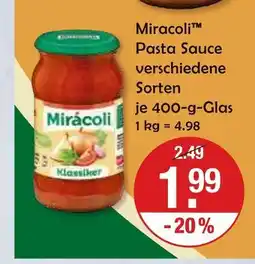V Markt Miracoli pasta sauce klassiker Angebot