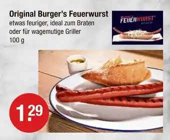 V Markt Original burger’s feuerwurst Angebot