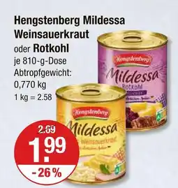 V Markt Hengstenberg mildessa weinsauerkraut Angebot