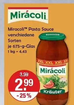 V Markt Miracoli pasta sauce Angebot