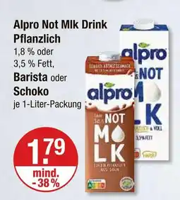 V Markt Alpro not milk drink pflanzlich 1,8 % fett Angebot