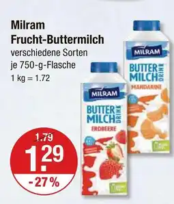 V Markt Milram frucht-buttermilch erdbeere Angebot