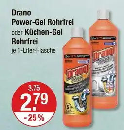 V Markt Drano power-gel rohrfrei Angebot
