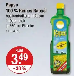 V Markt Rapso 100 % reines rapsöl Angebot