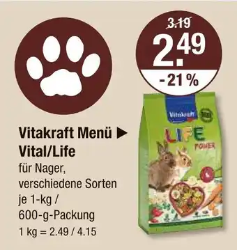 V Markt Vitakraft menü vital/life Angebot