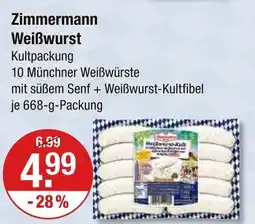 V Markt Zimmermann weißwurst kultpackung Angebot