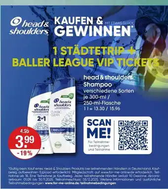 V Markt Head & shoulders shampoo classic clean Angebot