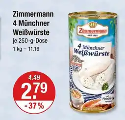 V Markt Zimmermann 4 münchner weißwürste Angebot