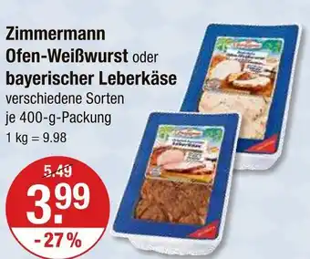 V Markt Zimmermann ofen-weißwurst Angebot