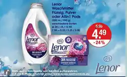 V Markt Lenor waschmittel flüssig Angebot
