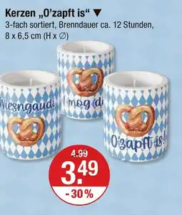 V Markt Kerzen „o’zapft is“ Angebot