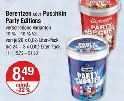 V Markt Berentzen party becher Angebot