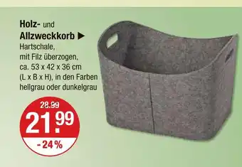 V Markt Holz- und allzweckkorb Angebot