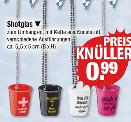 V Markt Shotglas letzte hilfe Angebot