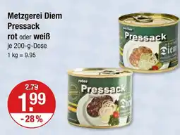 V Markt Metzgerei diem pressack rot Angebot