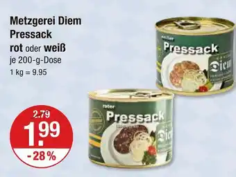 V Markt Metzgerei diem pressack rot Angebot