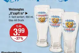 V Markt Weizenglas o’zapft is Angebot