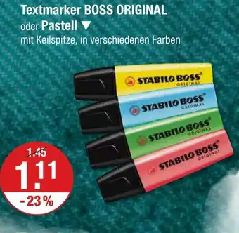 V Markt Stabilo textmarker boss original oder pastell Angebot