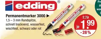 V Markt Edding permanentmarker 3000 schwarz Angebot
