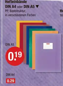 V Markt Hefteinbände din a5 Angebot