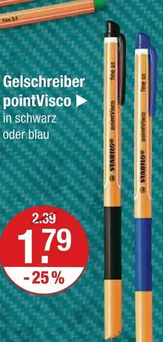 V Markt Stabilo gelstift pointvisco schwarz Angebot