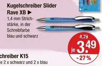 V Markt Kugelschreiber slider rave xb Angebot