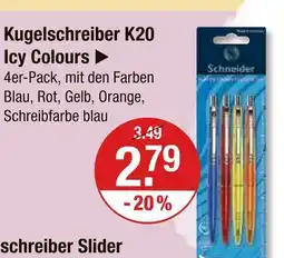 V Markt Schneider kugelschreiber k20 icy colours Angebot