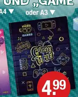 V Markt Game time notebook Angebot