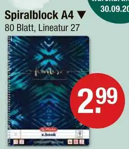 V Markt Spiralblock a4 Angebot
