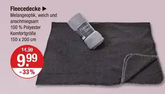 V Markt Fleecedecke Angebot