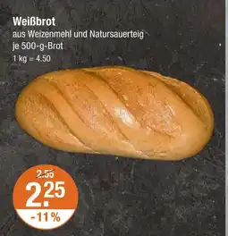 V Markt Weißbrot Angebot