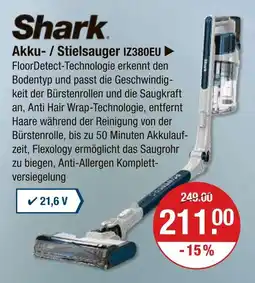 V Markt Shark akku-/ stielsauger iz380eu Angebot