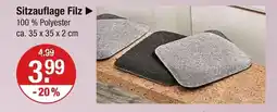 V Markt Sitzauflage filz Angebot
