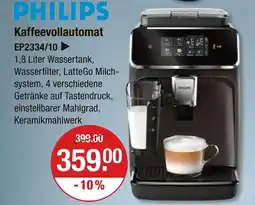 V Markt Philips kaffeevollautomat ep2334/10 Angebot