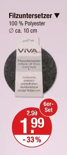 V Markt Viva filzuntersetzer Angebot