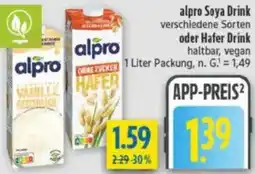 diska alpro Soya Drink oder Hafer Drink Angebot