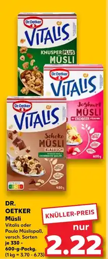 Kaufland Dr. oetker vitalis knusper plus müsli Angebot