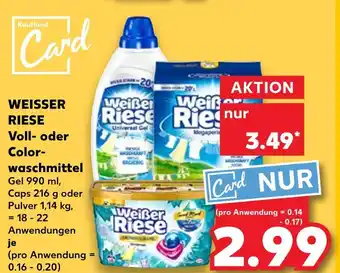 Kaufland Weißer riese vollwaschmittel gel Angebot