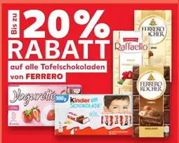 Kaufland Ferrero bis zu 20% rabatt auf alle tafelschokoladen von ferrero Angebot