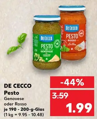 Kaufland De cecco pesto genovese Angebot