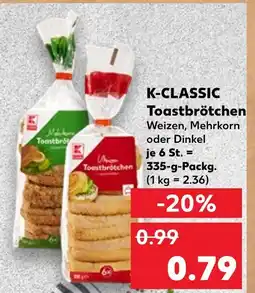 Kaufland K-classic toastbrötchen weizen Angebot