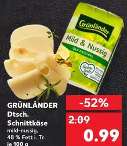Kaufland Grünländer dtsch. schnittkäse Angebot
