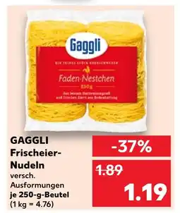 Kaufland Gaggli frischeier-nudeln Angebot